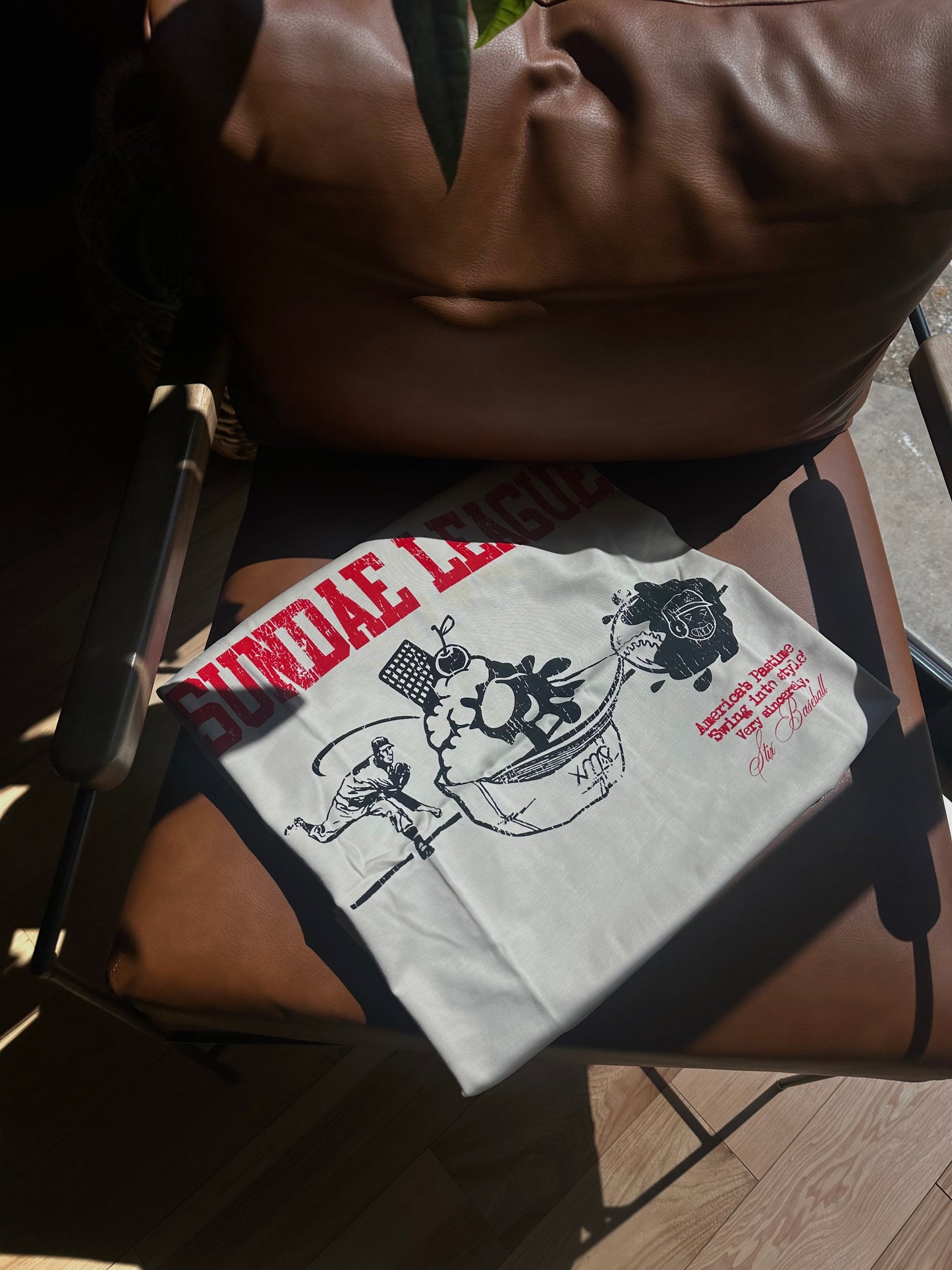 SUNDAE LEAGUE BEIGE TEE